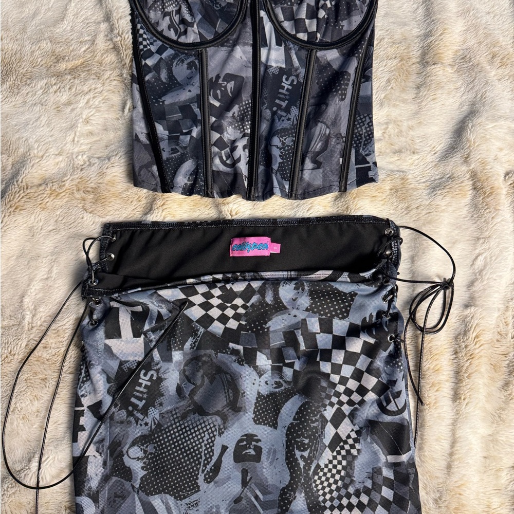 Edikted Black And Gray Patterned Set - image 1